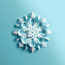 Flocon de neige délicat sur fond bleu